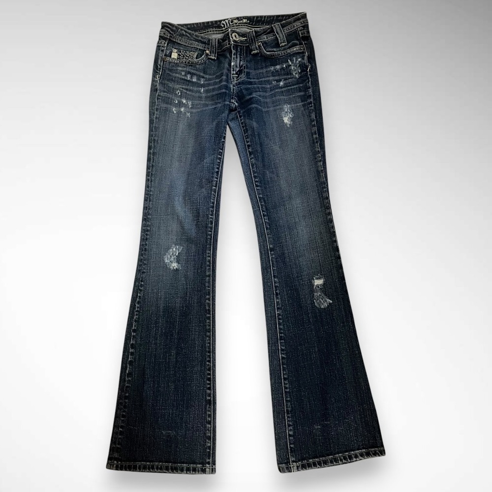 MISS ME Signature Bootcut Y2K Low Rise Jeans Excellent Condition JP4471B Size 26